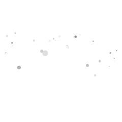 Silver glitter dots on transparent background. Bright dust explosion. Grey glitter particles splatter. Sparkling Luxury design. PNG illustration 