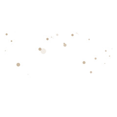 Gold glitter dots on transparent background. Bright dust explosion. Golden glitter particles splatter. Sparkling firework. Luxury design. PNG illustration