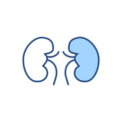 Kidney Vector Icon. Isolated on the White Background. Editable EPS file. Vector illustration