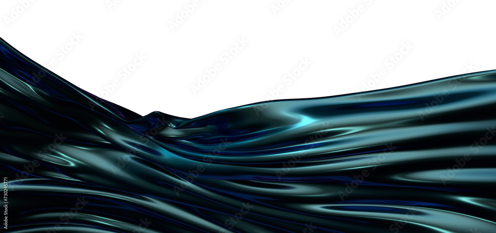 Poster dynamic aquatic motion: abstract 3d blue wave illustration for dynamic visuals