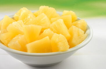 Ananas Stücke, Obst, Ananas, Früchte, Dessert, 