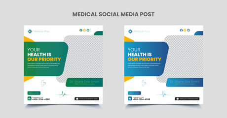  medical social media post and healthcare post design
