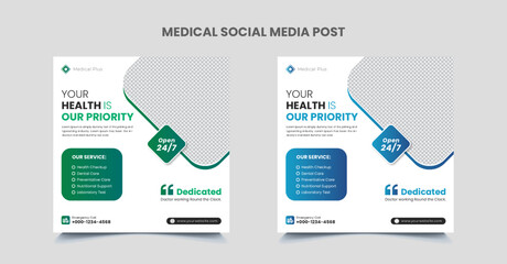  medical social media post and healthcare post design
