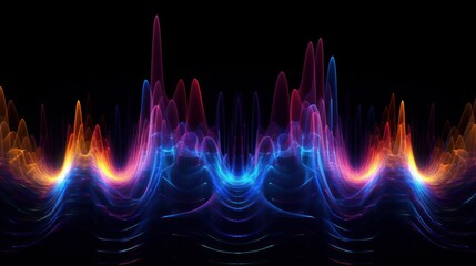 Hypnotic audio waveforms transforming into intricate and kaleidoscopic patterns, representing the complexity and beauty of sound