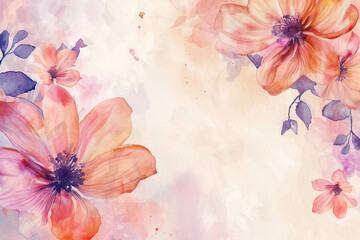 watercolor floral background