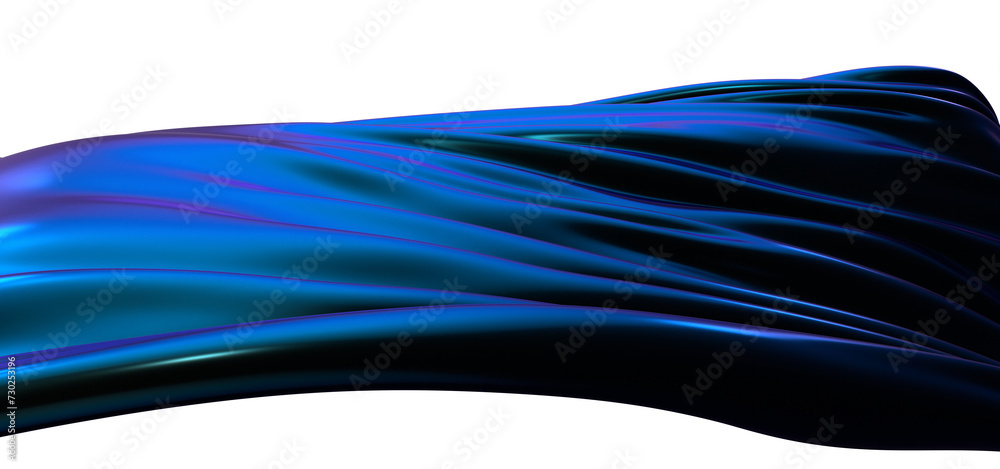 Poster wave of tranwave of tranquility: abstract 3d blue wave illustration for serene designsquility: abstr