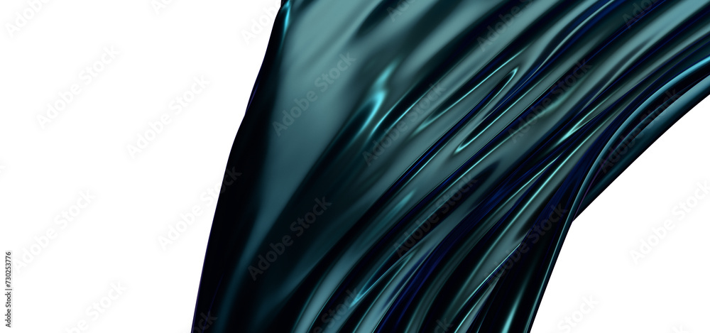 Poster dynamic aquatic motion: abstract 3d blue wave illustration for dynamic visuals