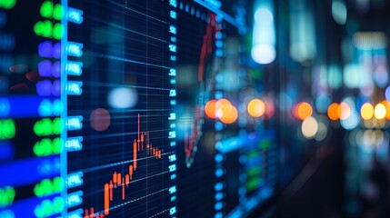 Obraz premium Snapshot from a financial news program analyzing market trends. generative ai