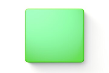 Green square isolated on white background - obrazy, fototapety, plakaty