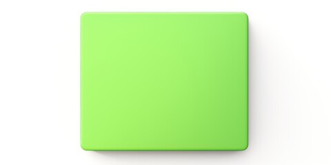 Green square isolated on white background