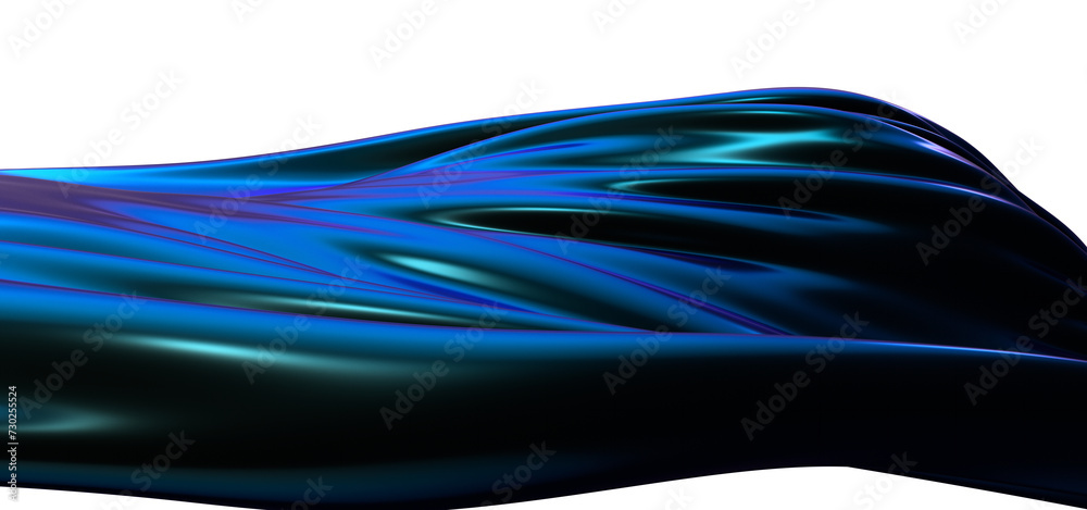Poster wave of tranwave of tranquility: abstract 3d blue wave illustration for serene designsquility: abstr
