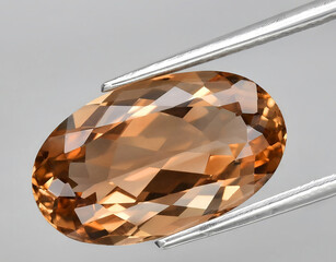 natural yellow champagne topaz on the background