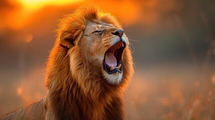 a close up of a lion with it's mouth open and it's mouth wide open with it's mouth wide open.