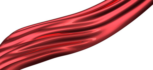 Flowing red cloth background, 3d rendering.