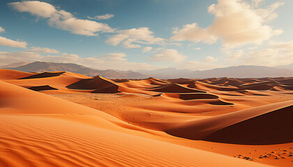 Fototapeta na wymiar Arid climate, extreme terrain, heat Africa majestic remote beauty generated by AI