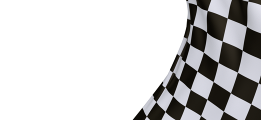 Waving racing finish flag in