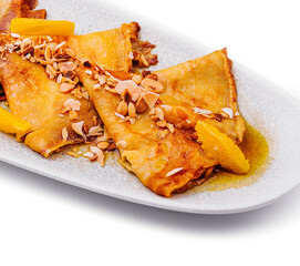 traditional authentic french crepes with ice cream