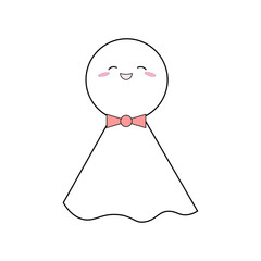 上を見て笑ってるかわいいてるてる坊主