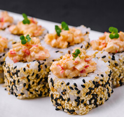 Maki Sushi - Roll on white plate