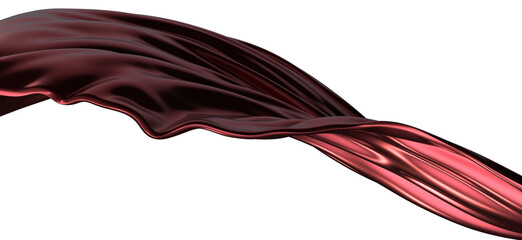 Obraz na płótnie Canvas 3d render of abstract red cloth falling.