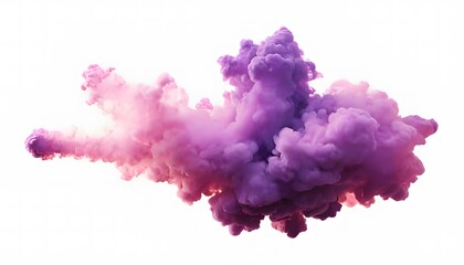 Fototapeta premium Abstract Purple explosion smoke isolated on a transparent background. 