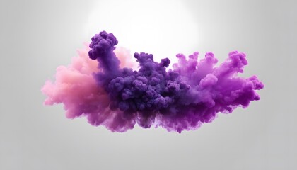 Abstract Purple explosion smoke isolated on a transparent background. Ai generate - obrazy, fototapety, plakaty