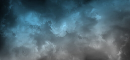 Naklejka na ściany i meble Background of dark clouds before thunder storm