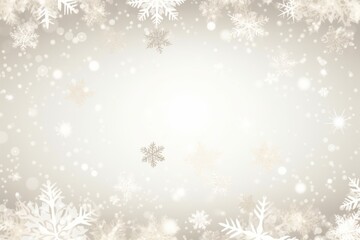 Fototapeta na wymiar Ivory christmas card with white snowflakes