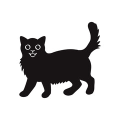 Persian cat vector silhouette