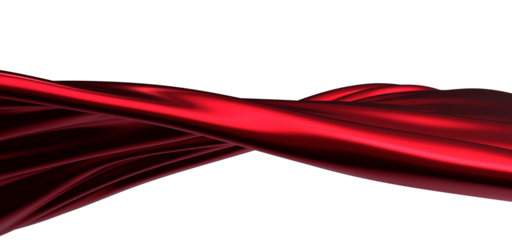 Smooth elegant red cloth on grey background