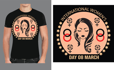 international women's day a creative T shirt design .