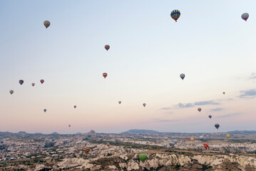 Hot air balloons in Cappadocia