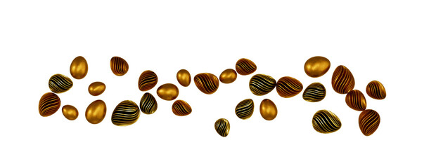 easter egg with gold pattern decoration