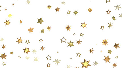 Obraz na płótnie Canvas Gilded Wonder: Explore the Magic of a 3D Gold Stars Rain