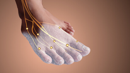 Tingling nerve injury in foot