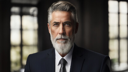 Fototapeta premium A mysterious man in a professional attire, his face obscured for anonymity, evoking intrigue and curiosity; ideal for concepts of privacy, identity, and the corporate world