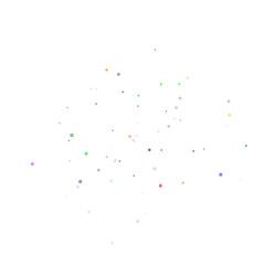 Colorful confetti glitter on transparent background