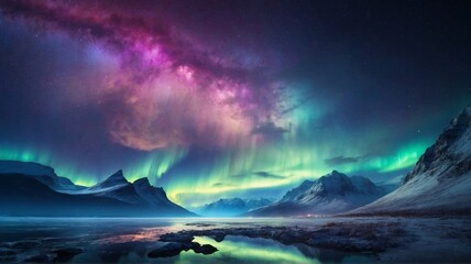 Fototapeta premium beautiful view of the northern Lights