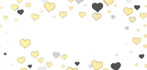  Falling love heart confetti 3d illustration