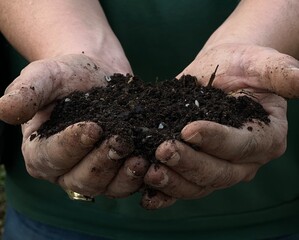 Earth Day. planting seeds in soil