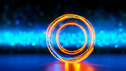 abstract background with glowing circles