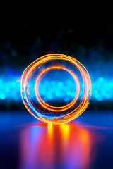 abstract background with glowing circles. vertical format