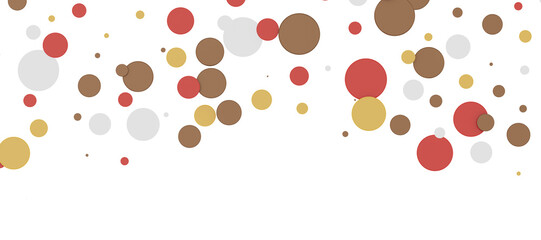 Multicolor confetti abstract background with a lot of falling pieces, isolated on a white background. Festive decorative tinsel element for design