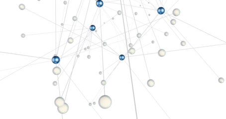 Abstract plexus blue geometry background. Digital technology network connection concept. 3D rendered illustration