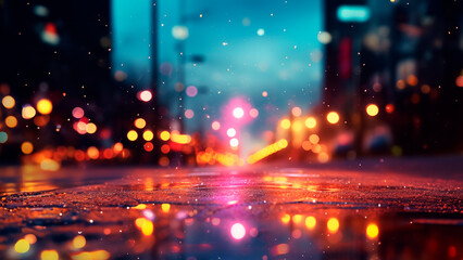 night traffic in the city