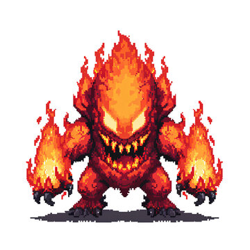pixel art monster