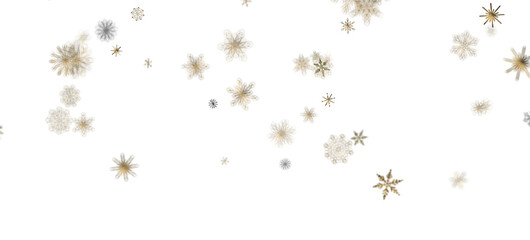 Gentle Snow Drift: Mind-Blowing 3D Illustration of Falling Holiday Snowflakes