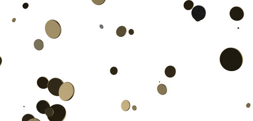 Glorious Cascade: Exquisite 3D Illustration of Glowing gold Confetti