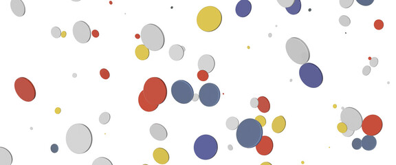 Multicolor confetti abstract background with a lot of falling pieces, isolated on a white background. Festive decorative tinsel element for design