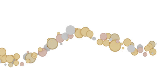 Gilded Festivity: Brilliant 3D Illustration Showcasing a Shower of gold Confetti